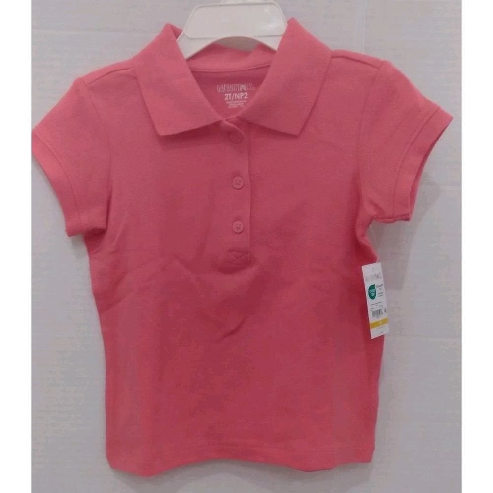Garanimals Toddlers Short Sleeve Solid Coral Polo Collar Shirt T-Shirt Size 2T